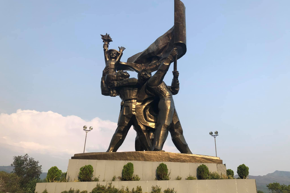 Dien Bien Phu Victory Monument on D1 Hill in Dien Bien City, Vietnam
